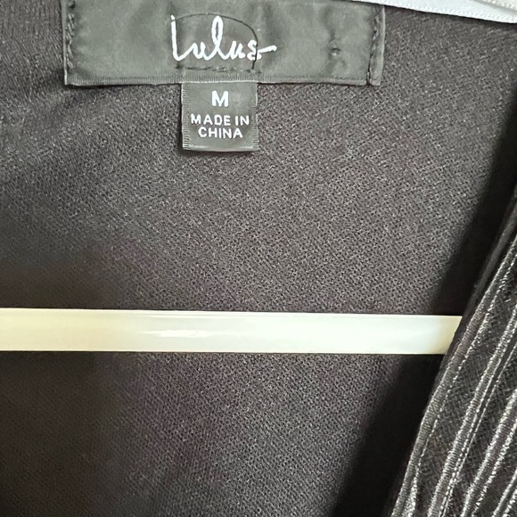 NWOT Lulus Plisse & Thank You Black Pleated Long Sleeve Backless Romper | Size M - Picture 5 of 6